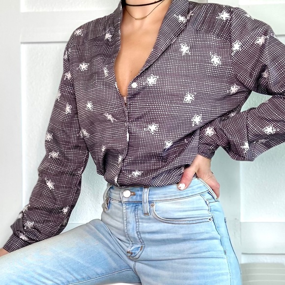 Oscar de la Renta Tops - VTG Oscar de la Renta Button Down Blouse